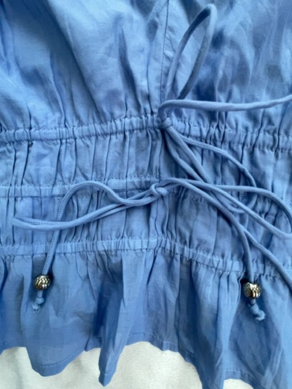 Elan Vicky Women's 2pcs Top & Skirt V-Neck Ruched Maxi, Blue, Top L, Skirt XS - Picture 8 of 16